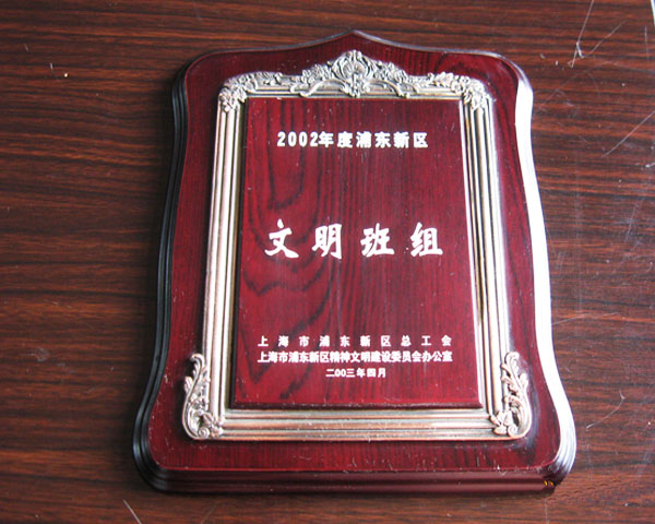 2002年度浦東新區文明班組